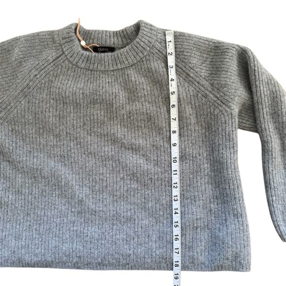 Quince Washable Cashmere Fisherman Tunic Sweater Heather Grey Size XL (12) - Picture 9 of 11